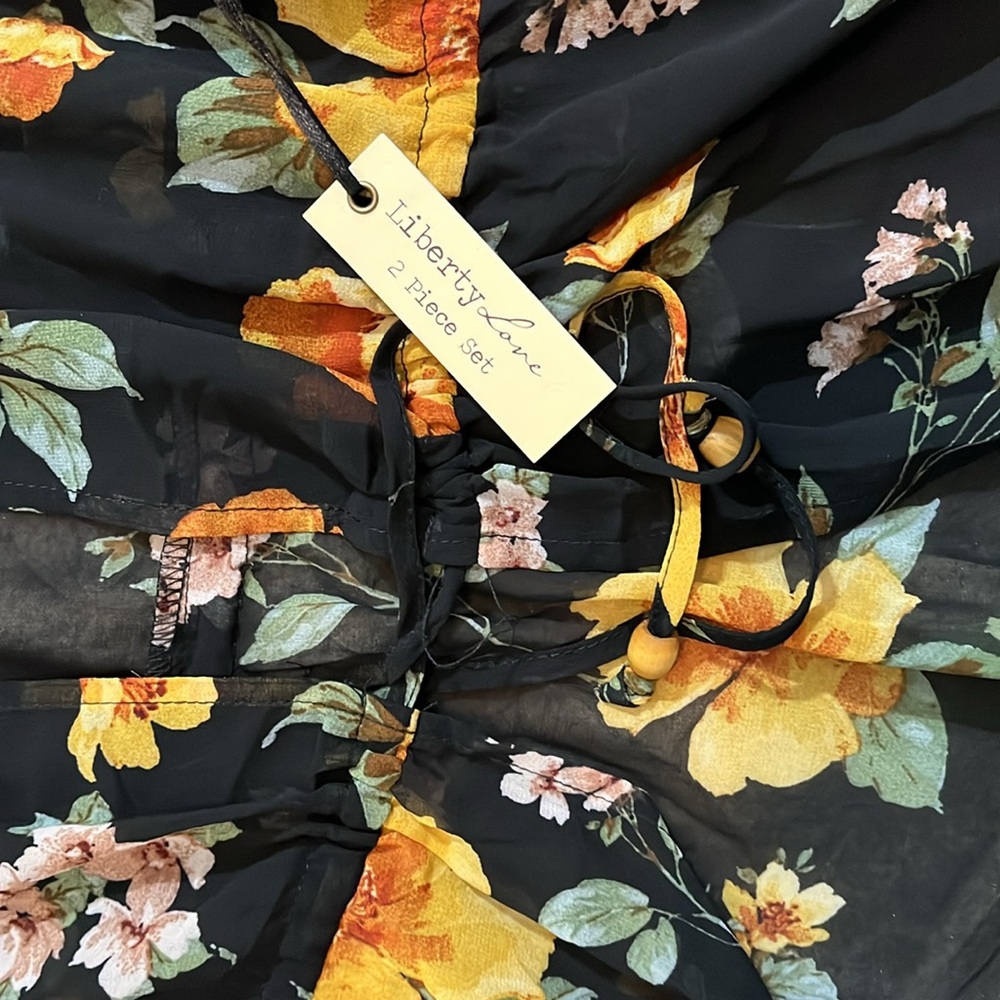 NWT Liberty Love 2-Piece Black Dress & Floral Kimono Coverup Size XL - Picture 13 of 17